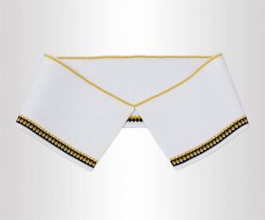 针织双面白色带小提花罗纹领横机领厂家批发